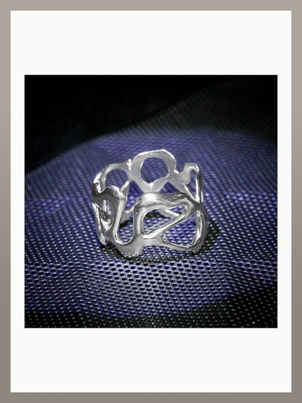 Ring Sterling "Squiggles" 925 Size 9